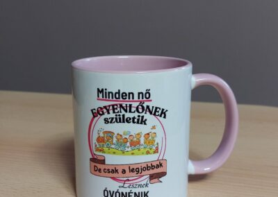 Egyedi bögre óvodának, óvónőknek – elkészült munka
