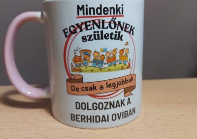 Egyedi bögre óvodának, óvónőknek – elkészült munka