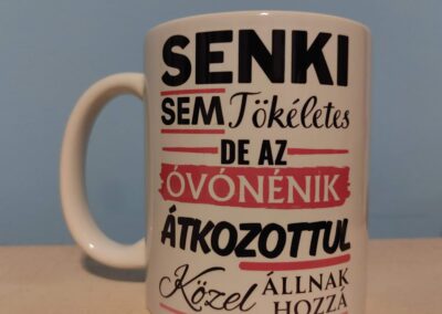 Egyedi bögre óvodának, óvónőknek – elkészült munka